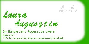 laura augusztin business card